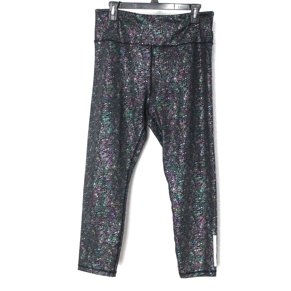 ZYIA Galaxy Print Cropped High Rise Legging Size 14-16 Hip Pocket